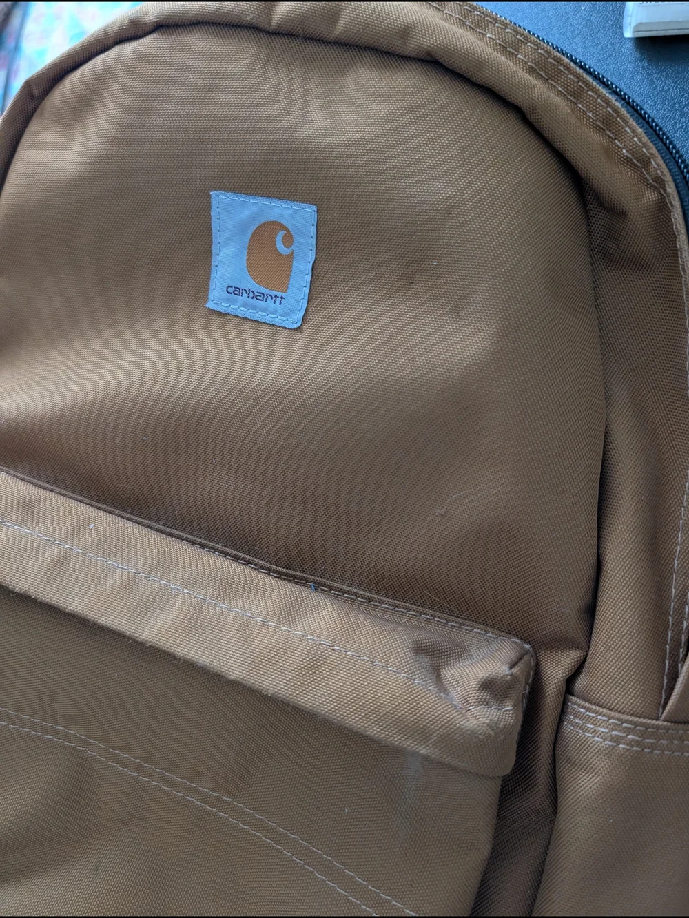 Carhartt Tan Canvas Backpack - Classic Workwear Style